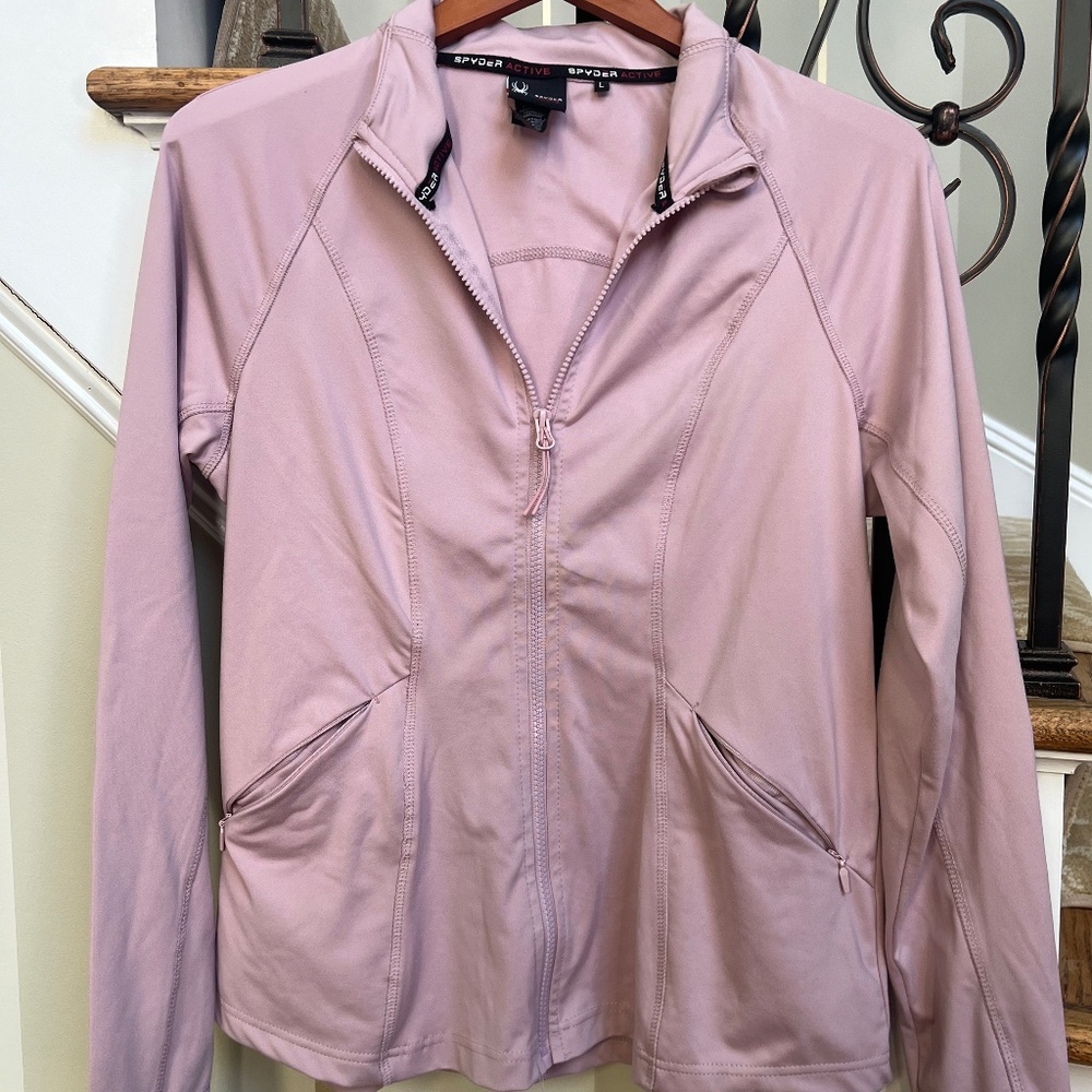 Spyder Active Fill Zip Track Jacket Pink Size Large
